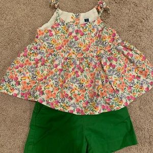 Janie and Jack matching top and short size 12-18M
